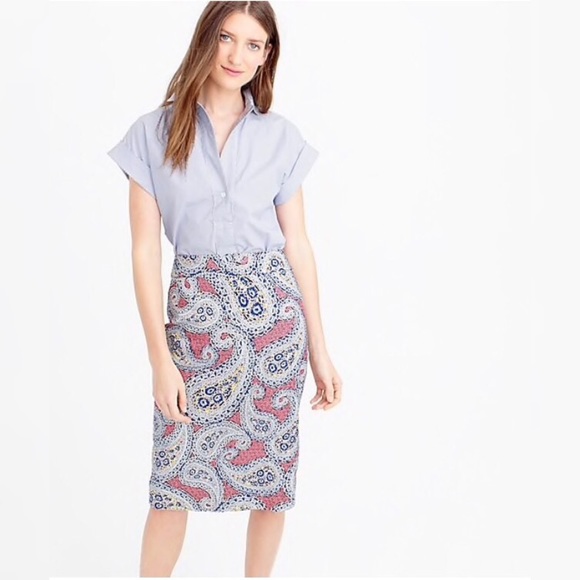 J.Crew • No. 2 Pencil Skirt in Paisley - Picture 2 of 4